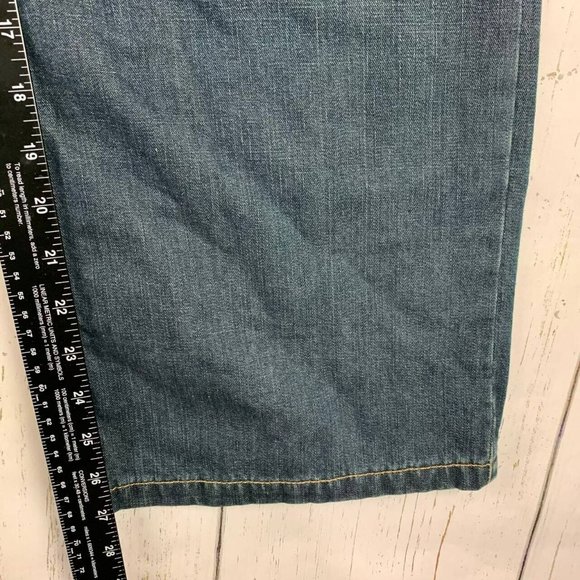 Old Navy 33 Straight‎ Fit Blue Jeans Pants Denim Mens - Picture 10 of 12